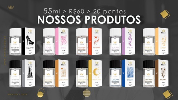 imagem dos perfumes waktos de 55ml